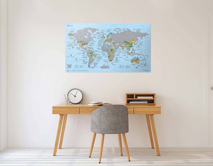 Awesome Maps Bucketlist Scratch Map Poster