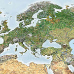 Awesome Maps Green World Map Re-Writable Poster