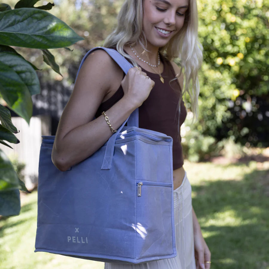 Pelli 'Chill Homie' Large Cooler Bag (Waxed Canvas) Violet