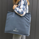 Pelli 'Chill Homie' Large Cooler Bag (Canvas) Storm Blue