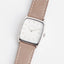 SK2 'The Dress Watch' in Polished Silver, White Dial & Taupe Leather