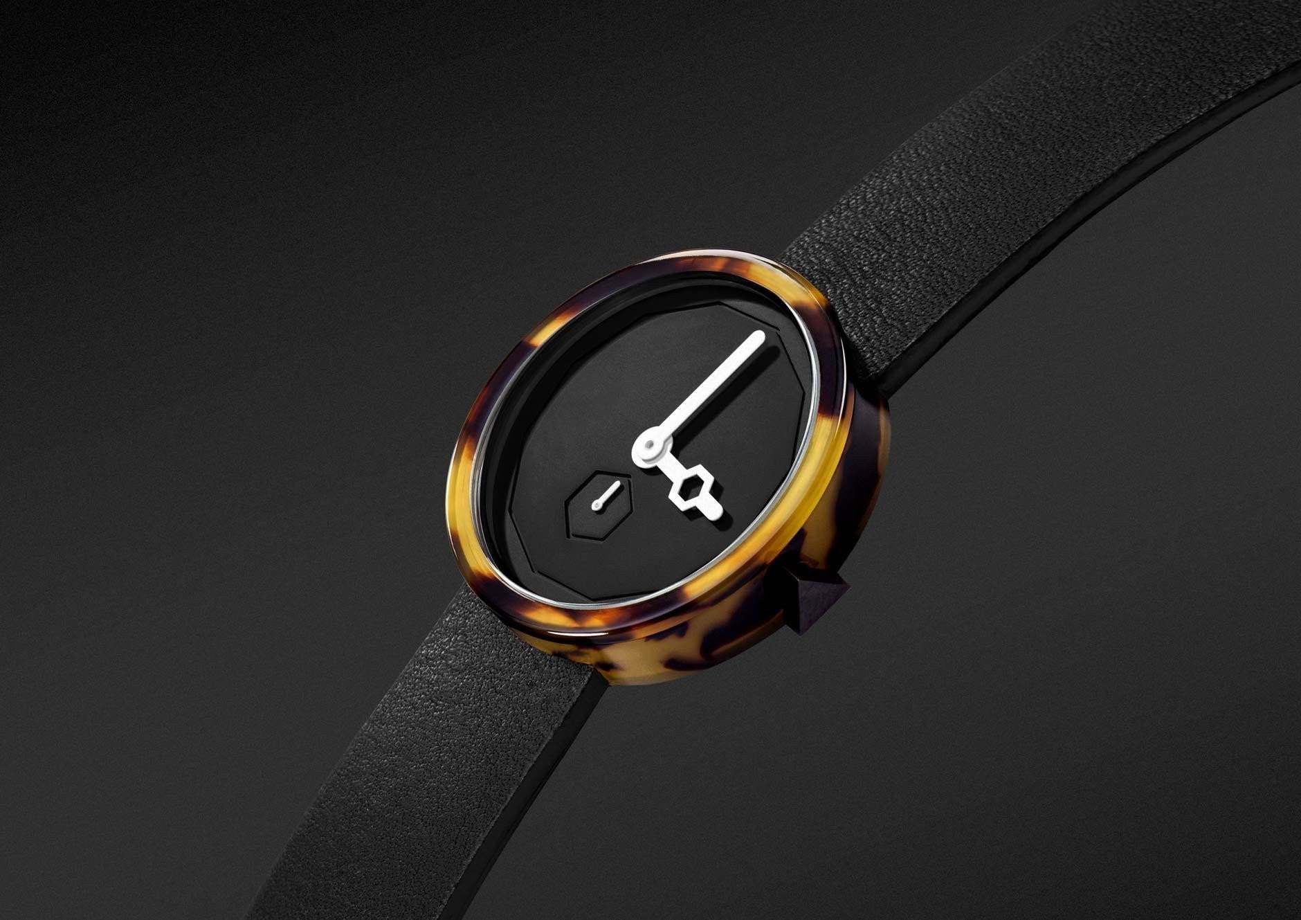 Aark Collective Watches Aark Collective Classic Tortoise Shell unisex watch in Black