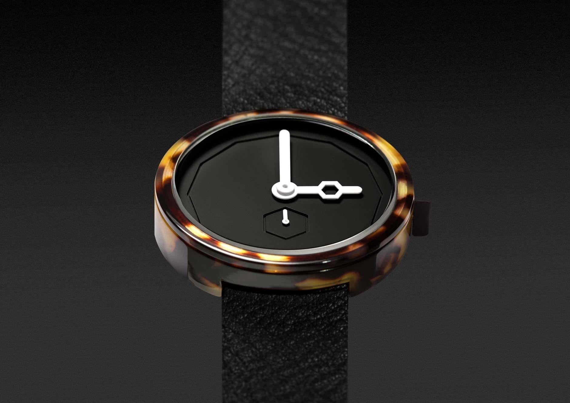 Aark Collective Watches Aark Collective Classic Tortoise Shell unisex watch in Black