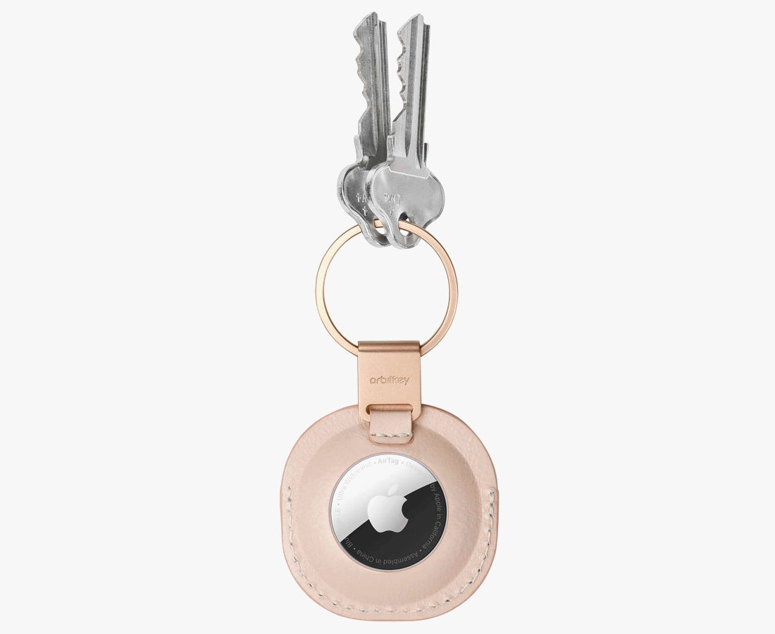 Orbitkey AirTag Leather Holder Blush