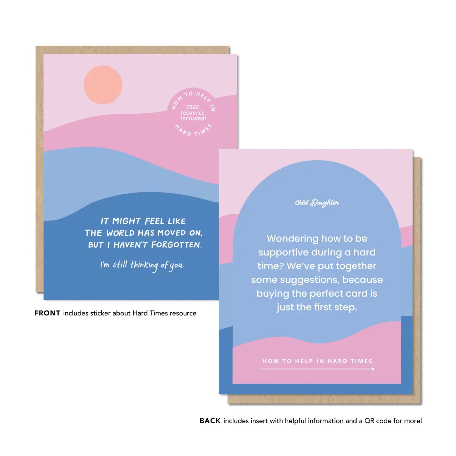 "It might feel like the world has moved on, but I haven't forgotten. I'm still thinking of you." Greeting Card