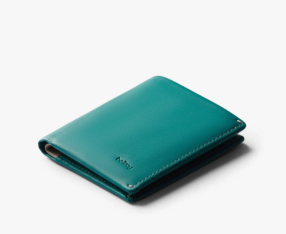 Note Sleeve Wallet with RFID Protection Teal