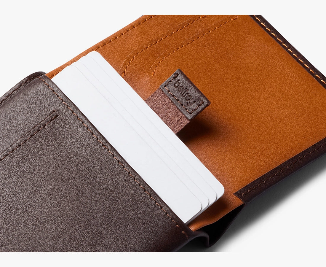 Note Sleeve Wallet with RFID Protection Java/Caramel