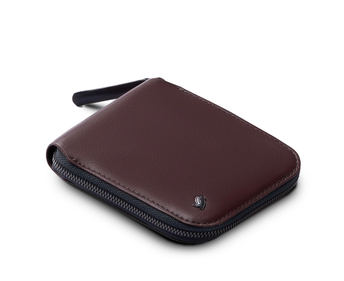 Bellroy Zip Wallet Black Deep Plum
