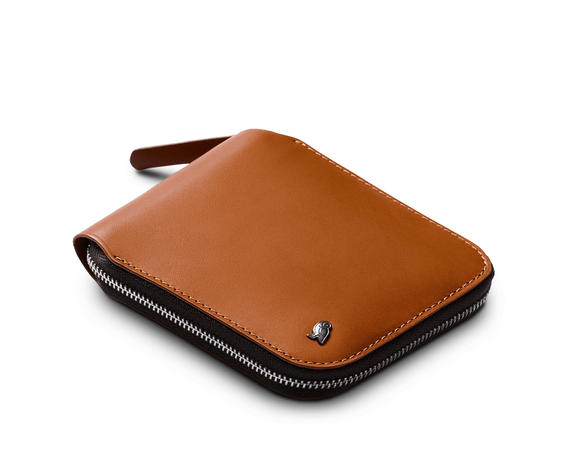 Bellroy Zip Wallet Black Caramel