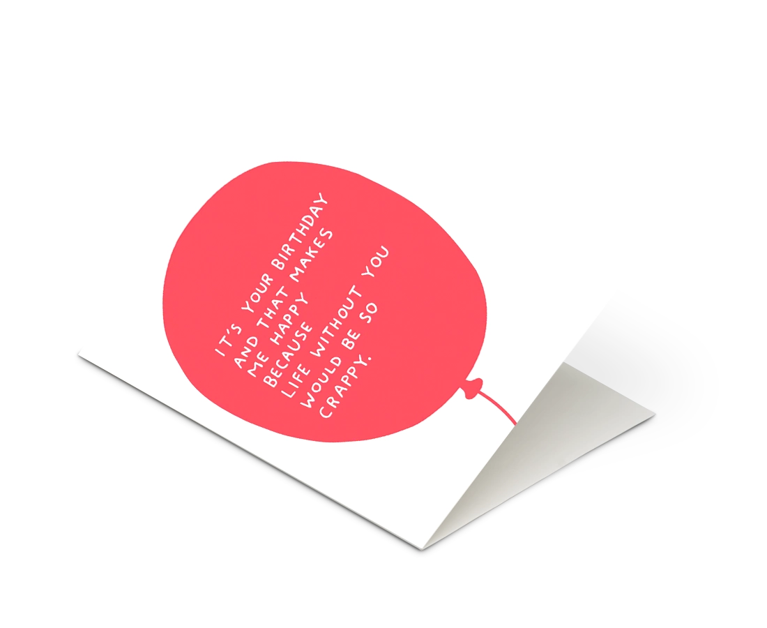 Ashkhan - 'Birthday Balloon' Card