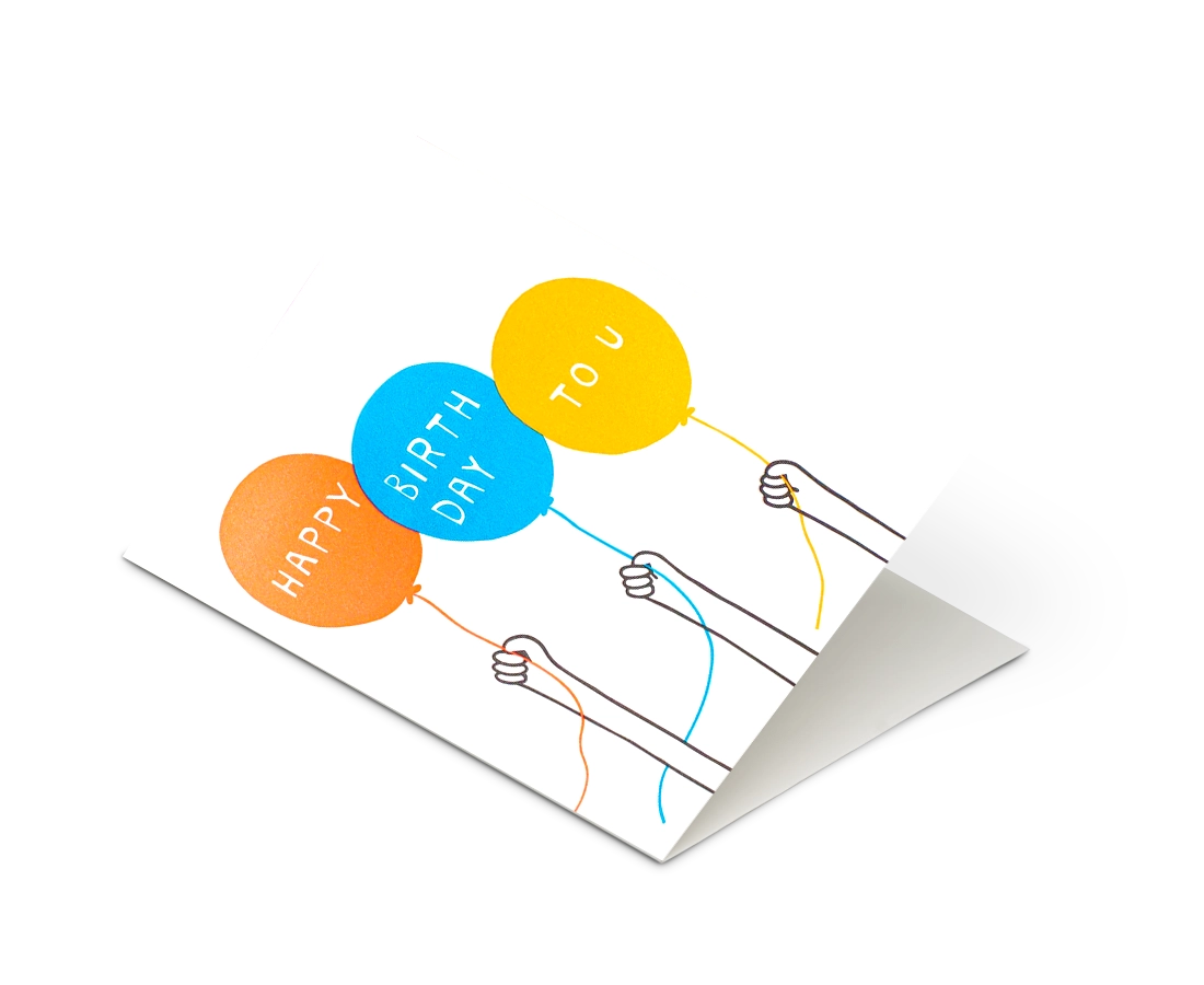 Ashkhan - 'Happy Birthday To U (Balloons)' Card