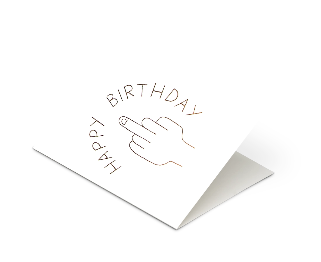 Ashkhan - 'Happy Birthday Finger' Card