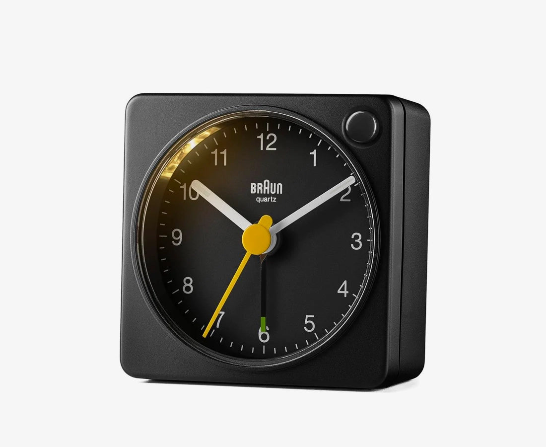Braun BC02XB Travel Alarm Clock in Black with Snooze & Light