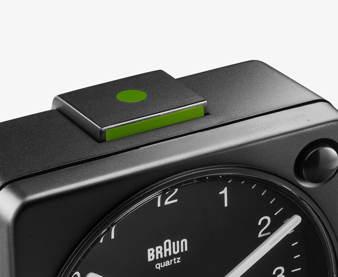 Braun BC02XB Travel Alarm Clock in Black with Snooze & Light
