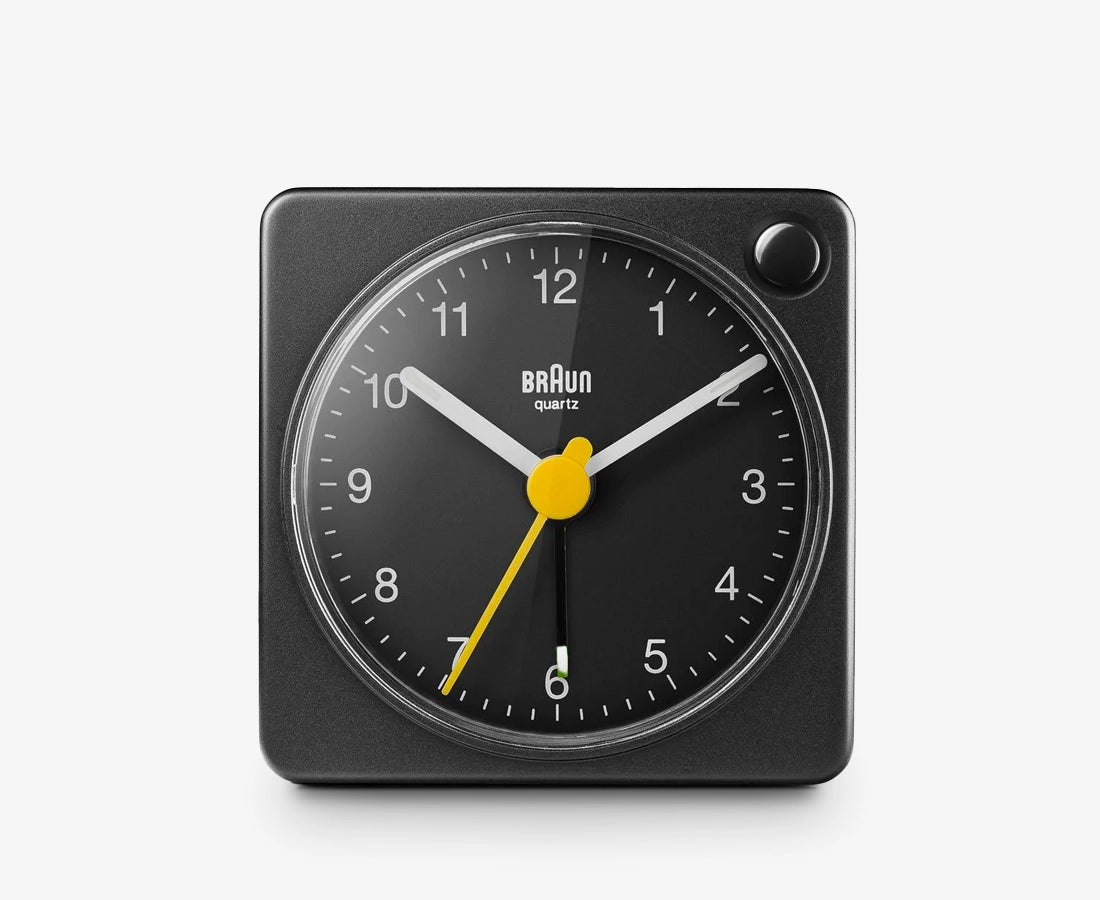 Braun BC02XB Travel Alarm Clock in Black with Snooze & Light