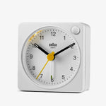 Braun BC02XW Travel Alarm Clock in White with Snooze & Light