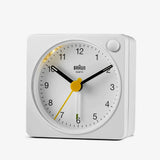 Braun BC02XW Travel Alarm Clock in White with Snooze & Light