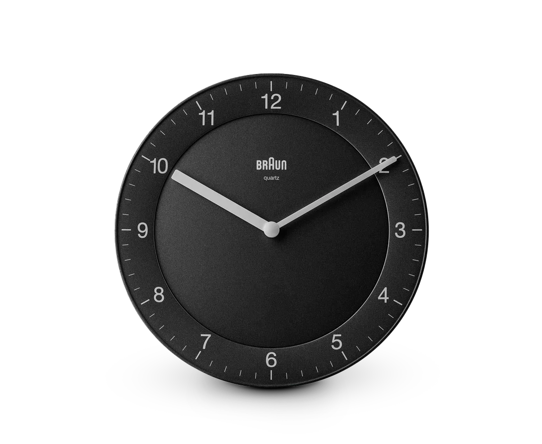 Braun BC06B 20cm Wall Clock in Black