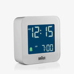 Braun BC08W Digital LCD Alarm Clock in White