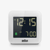 Braun BC08W Digital LCD Alarm Clock in White