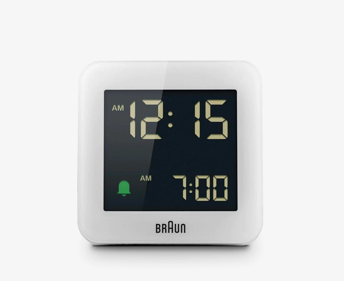 Braun BC09W LCD Alarm Clock in White