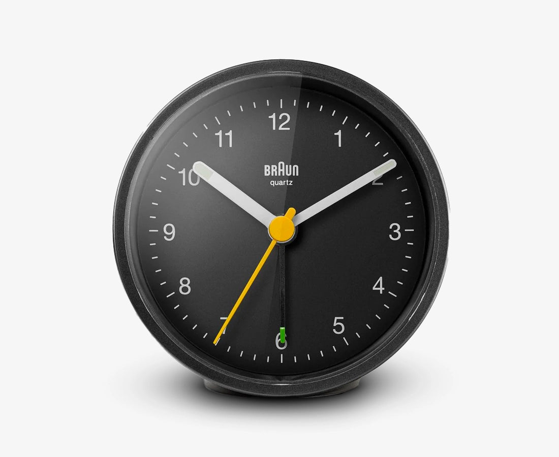Braun BC12BK Classic Analogue Quiet Alarm Clock Black