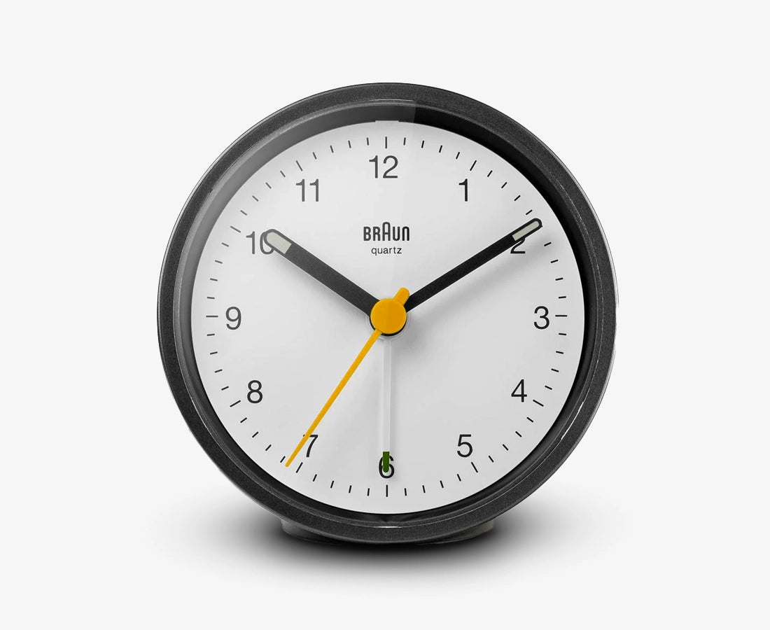 Braun BC12BW Classic Analogue Quiet Alarm Clock