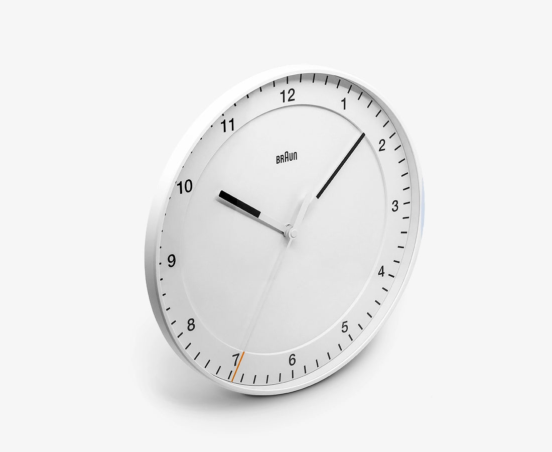 Braun BC17W 30cm Silent Sweep Wall Clock in White