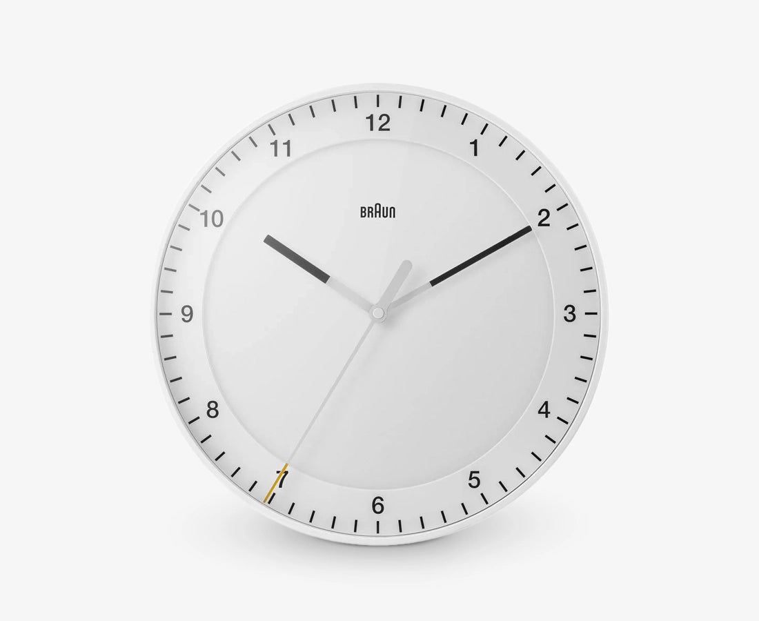 Braun BC17W 30cm Silent Sweep Wall Clock in White