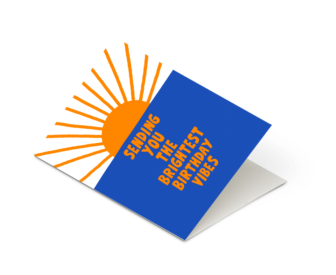 Ashkahn - 'Sending You The Brightest Birthday Vibes' Card