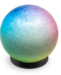 540 Colours 3D Sphere Puzzle by Clemens Habicht. Stand included.
