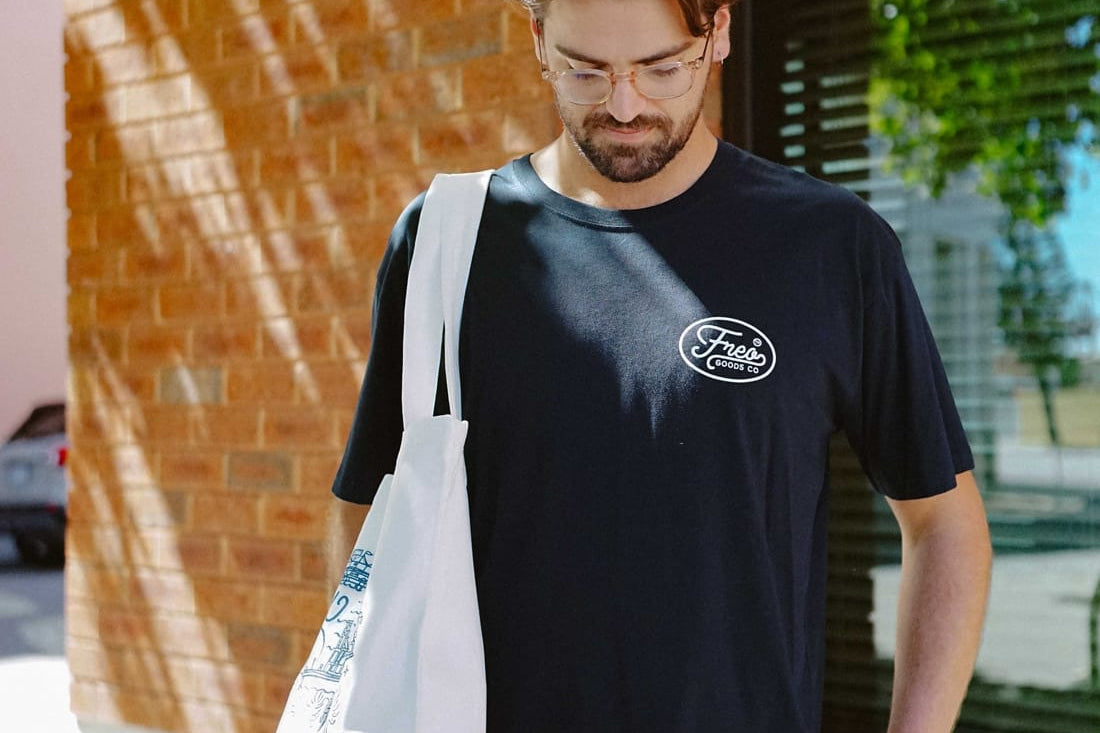 Freo Goods Co. Organic Cotton Tee #1 in Navy