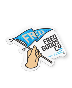 FGC Freo 'Flag Wave' Glitter Sticker