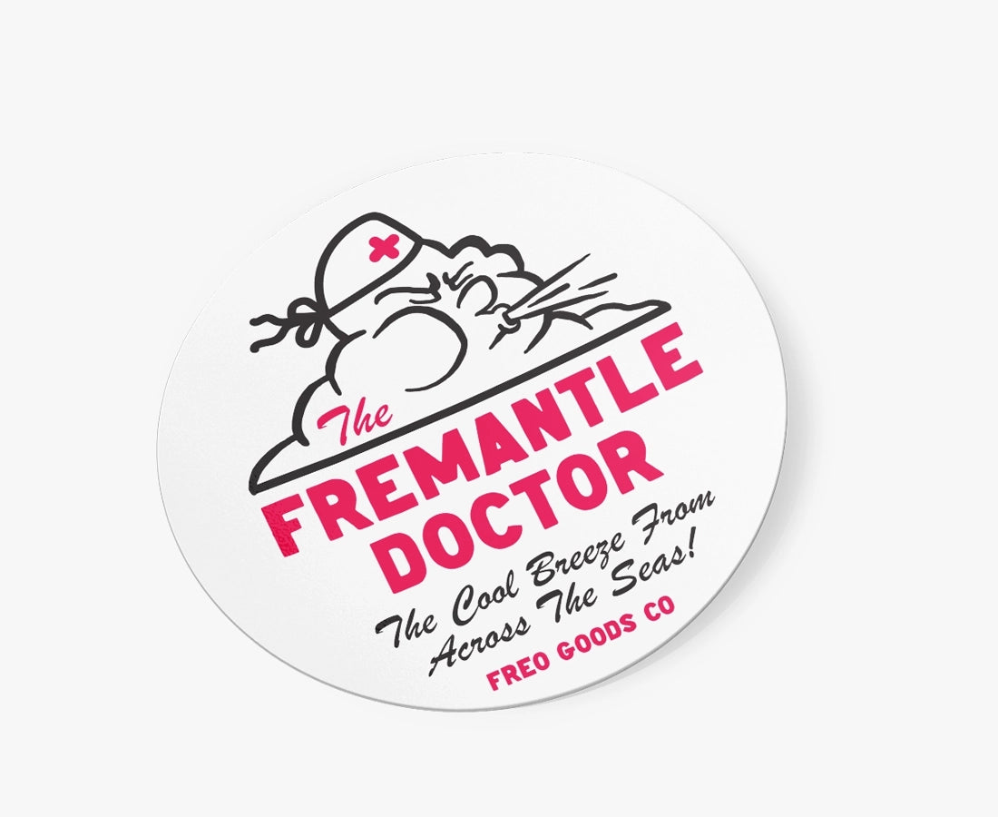 The Fremantle Doctor Sticker 3.5" Circle