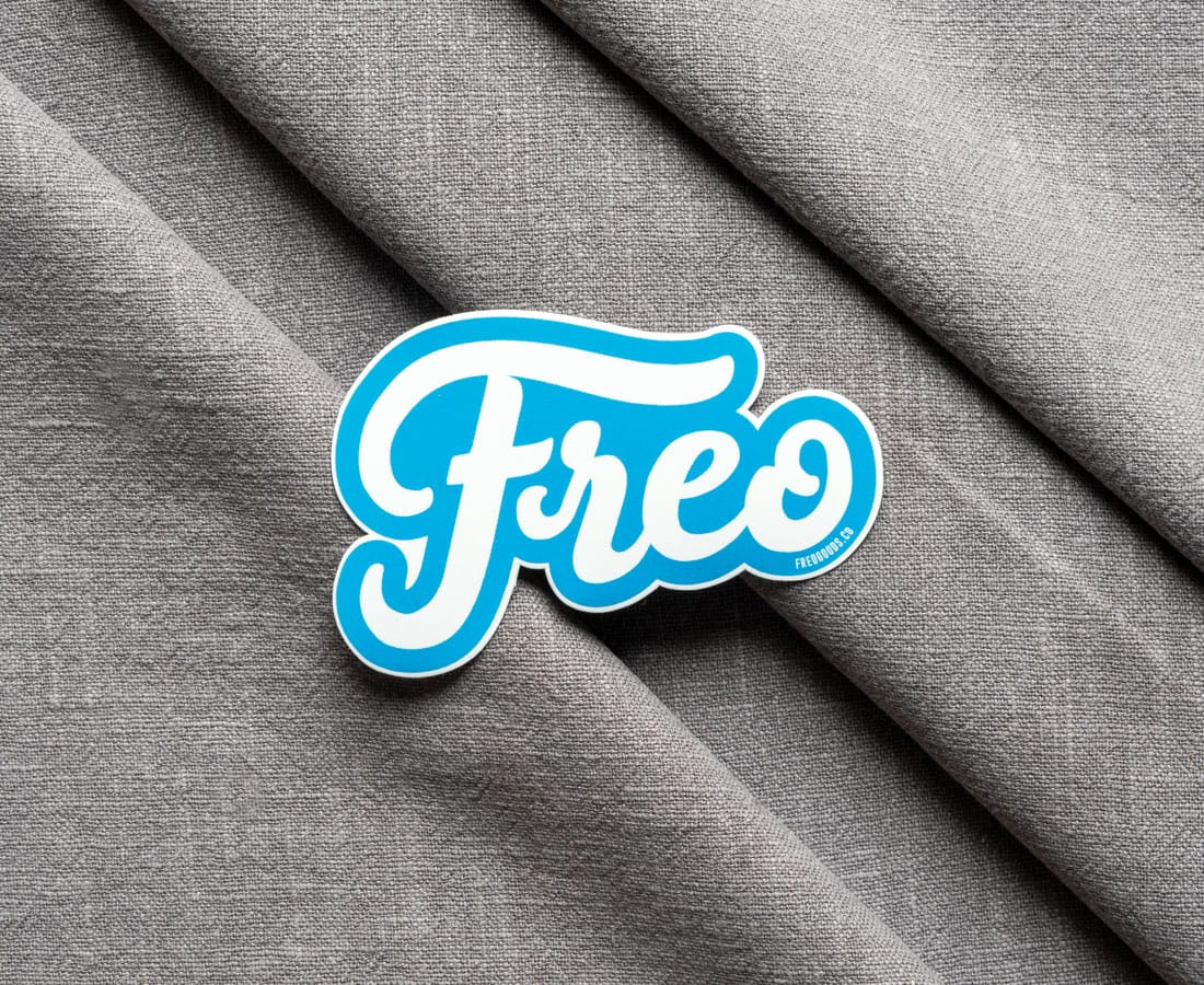 Freo Vinyl Sticker 3.5inch Blue/White