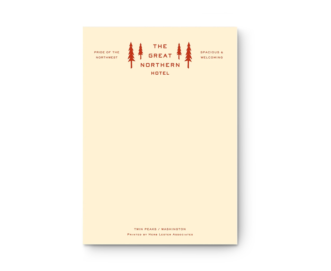 Fictional Hotel Notepads: The Great Northern Hotel (Twin Peaks)