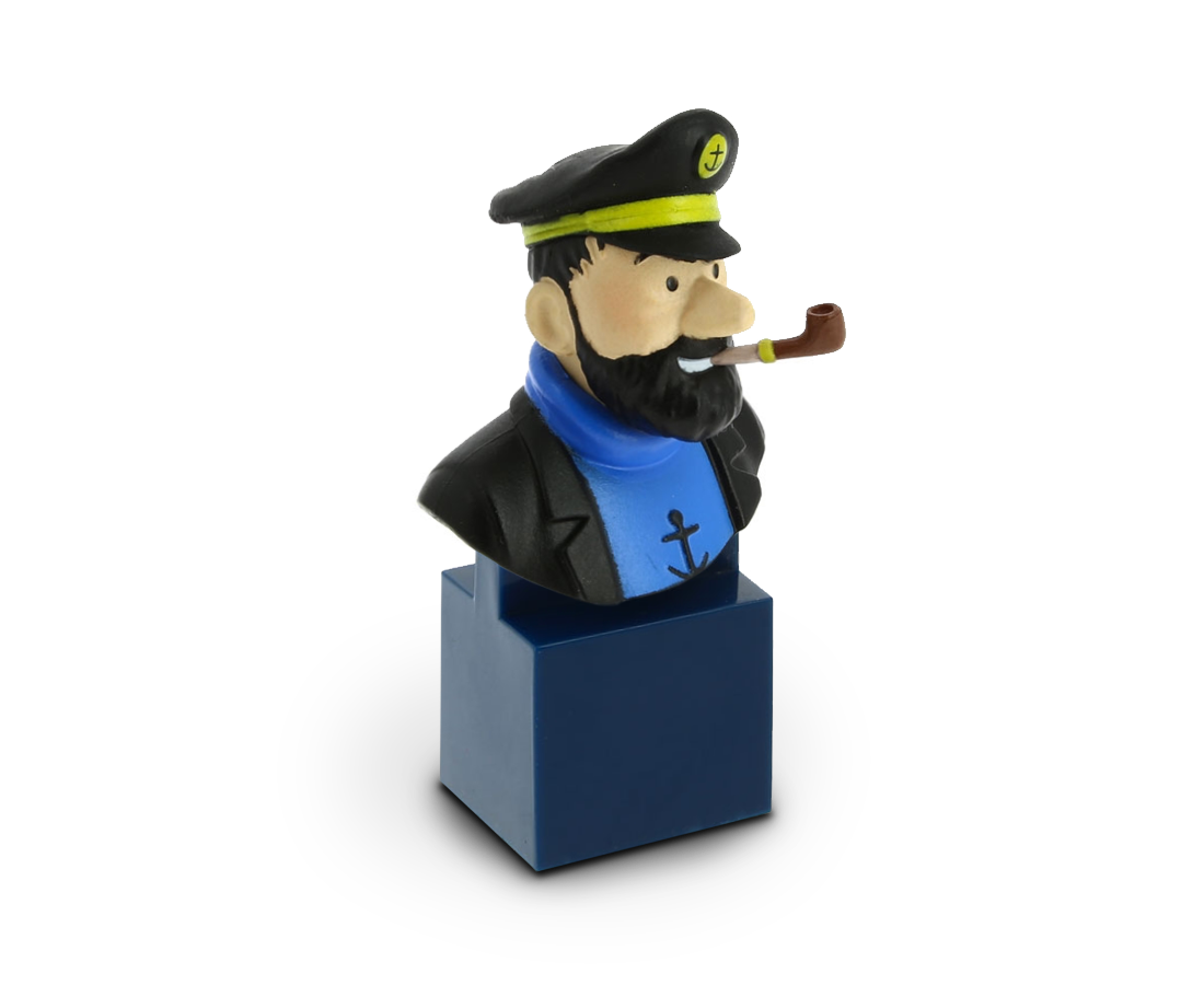 Bust figurine of Captain Haddock. Moulinsart. Compendium Design Store. AfterPay, ZipPay accepted.
