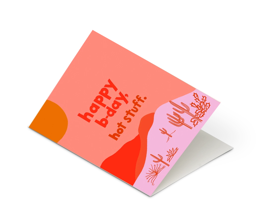 Odd Daughter - 'Happy B-Day, Hot Stuff.' Card