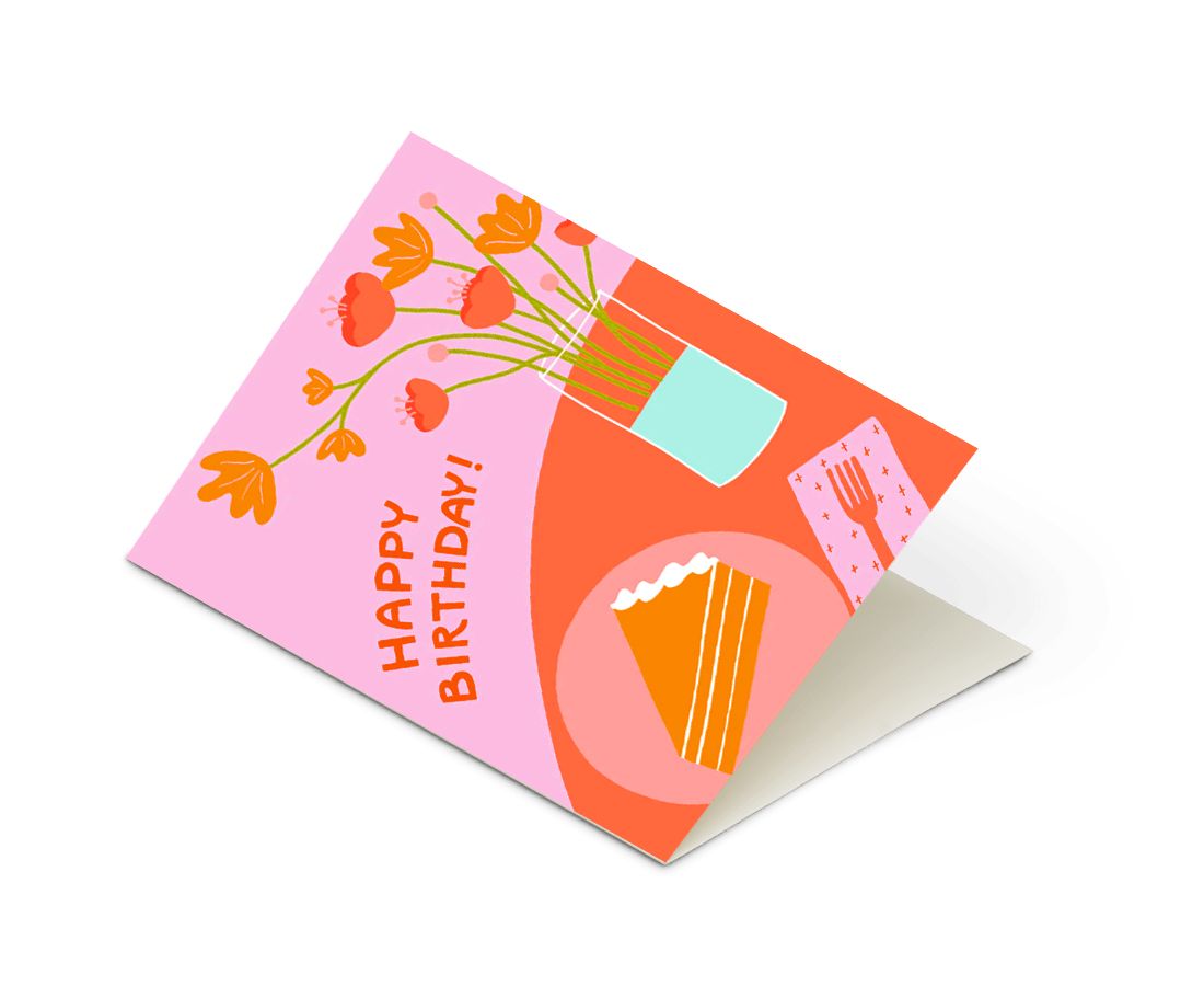 Odd Daughter - 'Happy Birthday Cake' Card
