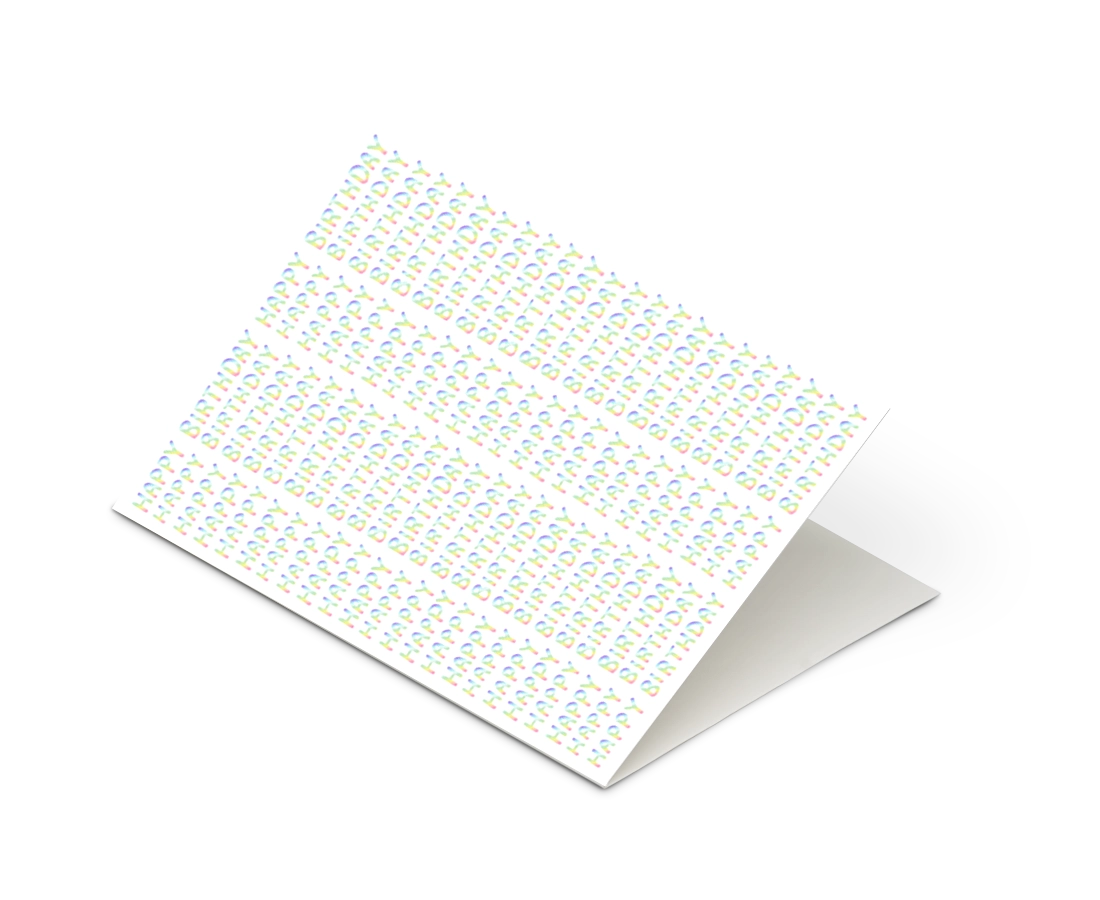 Ashkhan - 'Happy Birthday (Pattern)' Card