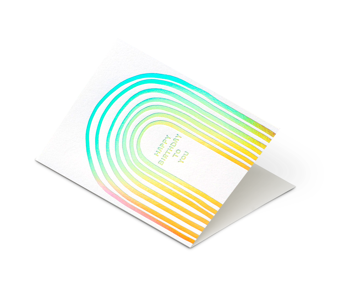 Ashkahn - 'Rainbow Happy Birthday To You' Card