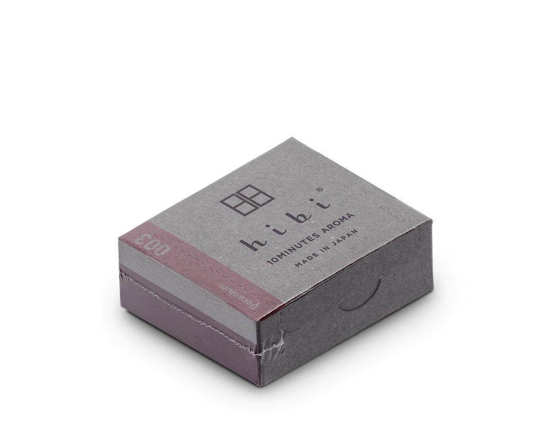Hibi Scented Self-lighting Incense Sticks - 'Modern' Large box Geranium