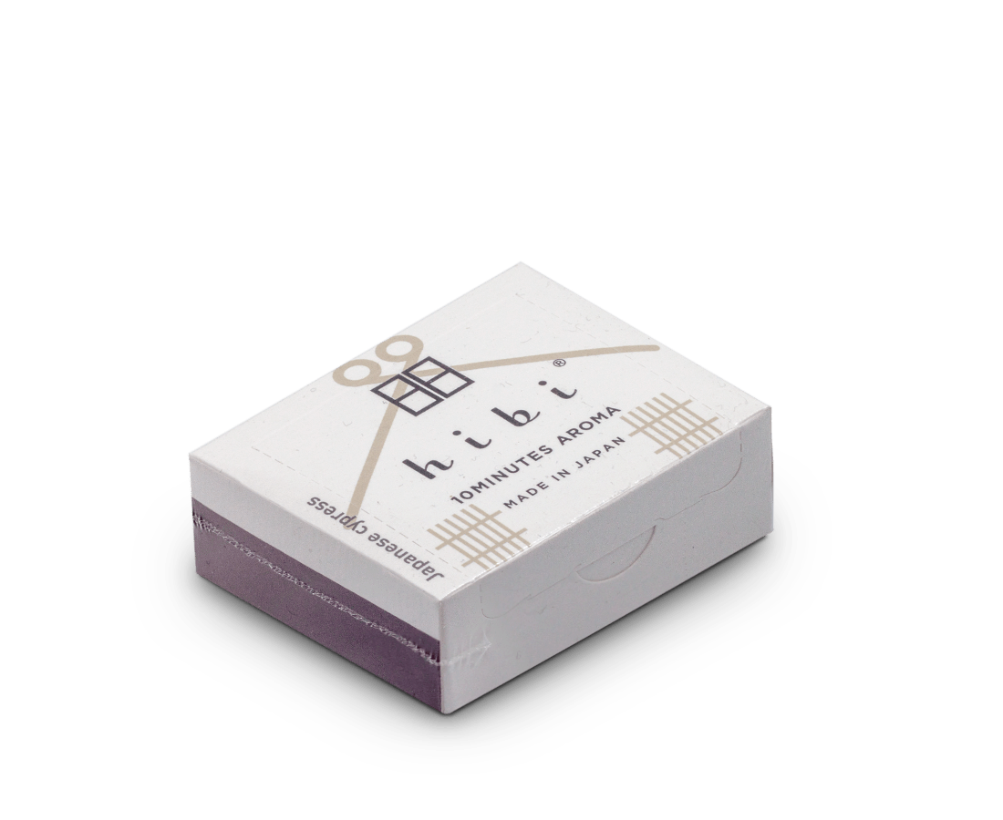 HIBI Scented Self-lighting Incense Sticks Traditional Large box Japanese Cypress