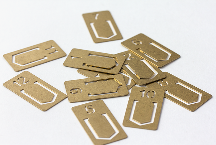 Travelers Company Japan Brass Number Paper Clips Set of 12