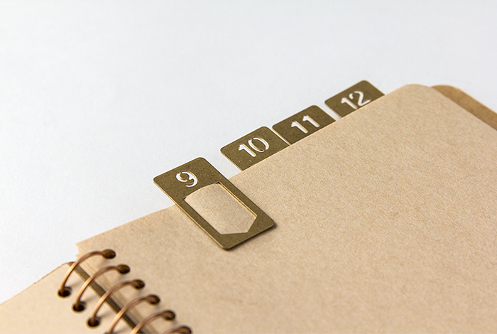 Travelers Company Japan Brass Number Paper Clips Set of 12