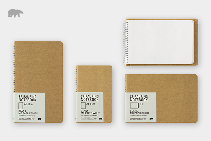 Travelers Company Japan Spiral Ring Notebook A5 Slim Blank MD Paper