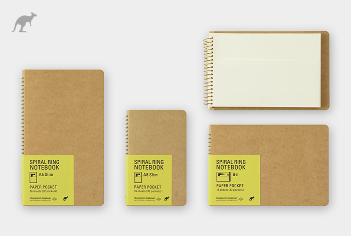 Travelers Company Japan Spiral Ring Notebook A5 Slim Paper Pocket