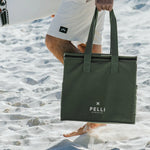 Pelli 'Chill Homie' Large Cooler Bag (Canvas) Dark Jade