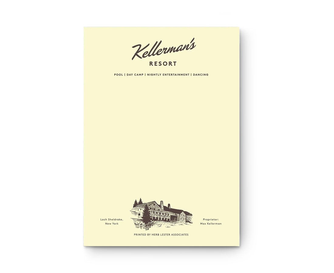 Herb Lester Fictional Hotel Notepads: Kellerman's Resort Hotel (Dirty Dancing)