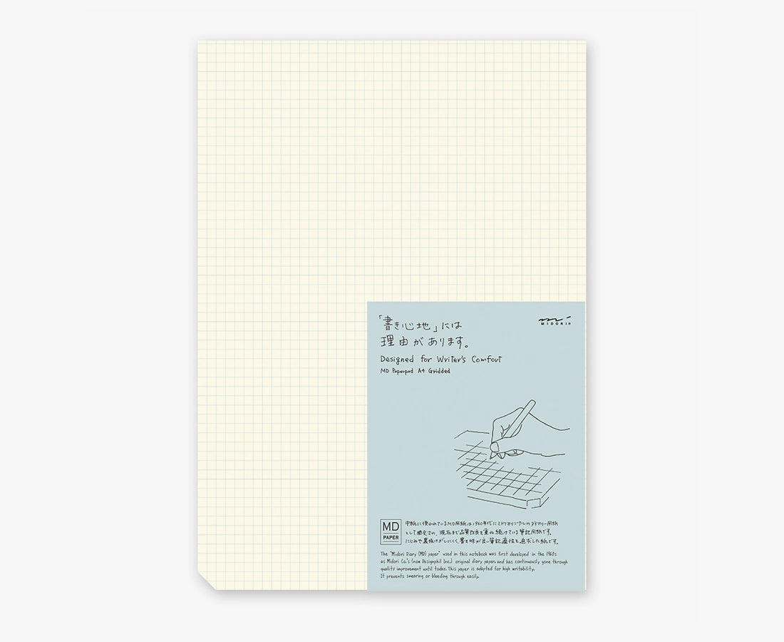 MD Note Paper Pad A4 Grid